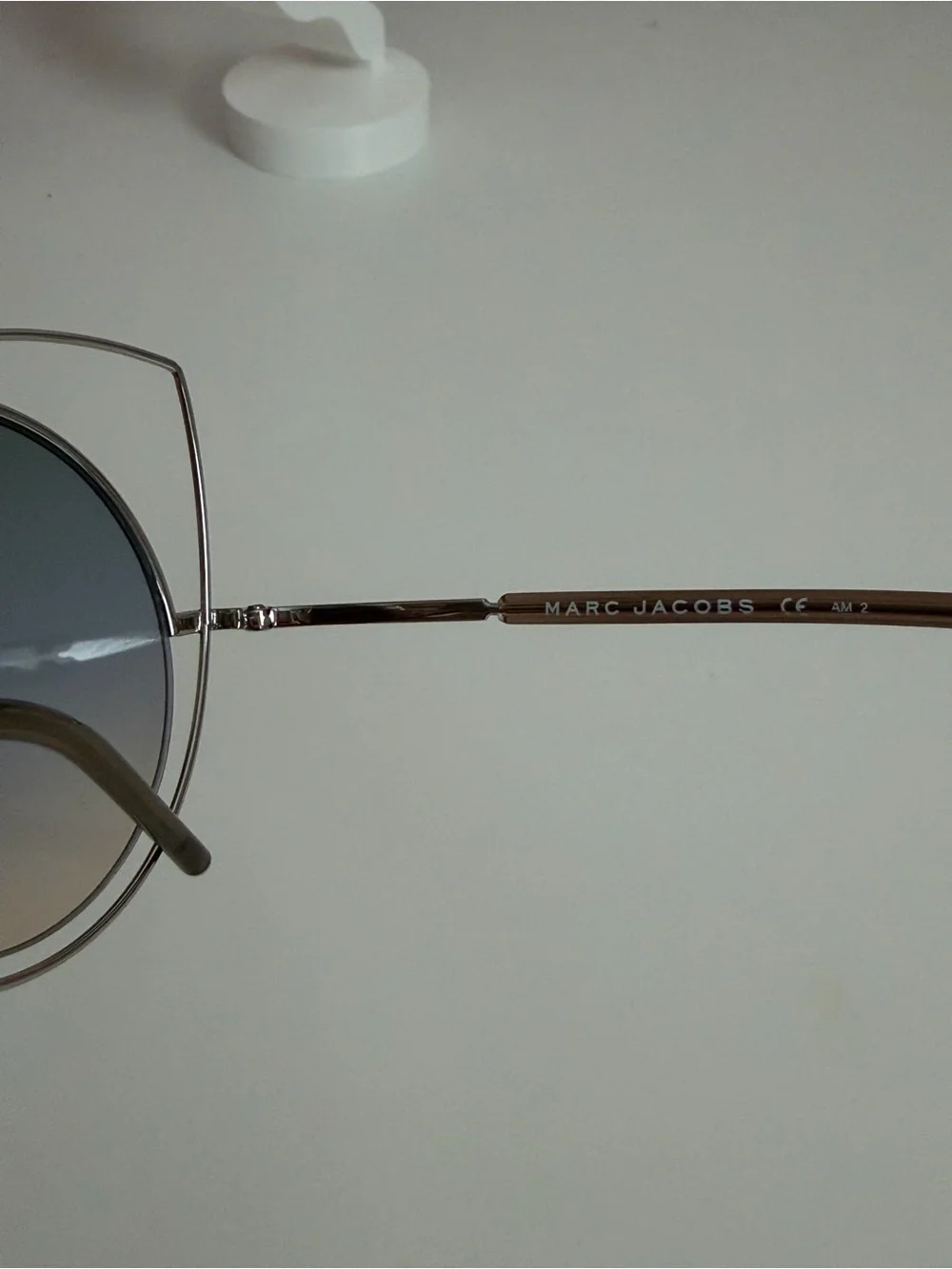 Marc Jacobs MARC 10/S Silver Cat-Eye Sunglasses w/ Case